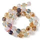 Fili di perle di quarzo naturale colorato G-Q010-A26-01-3