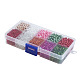 Kits de perles en verre craquelé & en verre peint à cuisson mixte HY-X0009-4mm-04-2