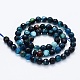 Faceted Natural Agate Beads Strands G-F561-6mm-D02-2