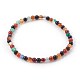 Natural Color Agate Beads Stretch Bracelets BJEW-JB04015-02-2