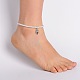Glass Pearl Anklets AJEW-AN00037-01-4