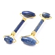 Natural Lapis Lazuli Brass Face Massager MRMJ-G009-51G-2