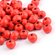Dyed Natural Wood Beads WOOD-S662-7x8mm-01-1