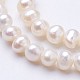 Fili di perle di perle d'acqua dolce coltivate naturali PEAR-F004-02-3