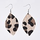 Faux Horsehair Fabric Imitation Leather Dangle Earrings EJEW-JE03701-03-1