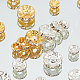 Nbeads 720Pcs 3 Style 2 Colors Iron Rhinestone Spacer Beads IFIN-NB0001-39-4