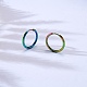 5 пара 5 стиля ионного покрытия (ip) 304 маленькие серьги-кольца из нержавеющей стали EJEW-SZ0001-52-6