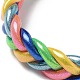 Bracelets extensibles tressés avec cordon en plastique étincelant BJEW-R313-04A-2