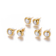 Natural Pearl Stud Earrings EJEW-F230-13G-2