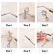 Kits para hacer aretes colgantes de mariposa diy de sunnyclue DIY-SC0018-68-4