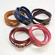 Leather Triple Wrap Bracelets BJEW-C300-M-1