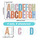 Красочные виниловые буквы водонепроницаемые декоративные наклейки DIY-WH0349-117B-2