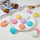 Hobbiesay 12 Stück 6 Farben tragbare Mini-Macaron-Schmuckaufbewahrungsbox aus PP und TPE CON-HY0001-03-4