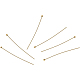 BENECREAT 100PCS 18K Real Gold Plated Ball Head Pins KK-BC0003-99-0.6x45-4