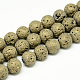 Electroplate Natural Lava Rock Beads Strands G-T058-03D-1