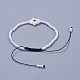 Verstellbarer Nylonfaden geflochtene Perlen Armbänder BJEW-JB04370-4