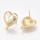 Brass Stud Earring Findings X-KK-T038-496G-2