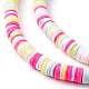 Handmade Polymer Clay Beads Strands CLAY-R089-6mm-T02B-05-3