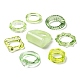 8pcs 8 anillos de dedo de acrílico transparente de estilo RJEW-LS0001-50-4