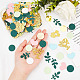 GLOBLELAND 620Pcs Confetti Greenery Baby Shower Decorations with Flat Round Leaf Clothes Word Heart pattern Paper Confetti for Birthday Gender Reveal Party DIY-GL0009-01-3