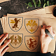 FINGERINSPIRE Heraldic Crest Coat of Arms Family Stencil 11.8x11.8inch Heraldic Crest Family Drawing Template Reusable Emblem Stencil Plastic Large Stencils for Painting on Wood DIY-WH0391-0513-6