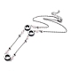 304 inoxydable colliers de perles d'acier NJEW-H210-B-P-2