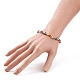 Bracelet extensible en perles naturelles et triangle de verre pour femme BJEW-JB08230-4