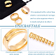 UNICRAFTALE 16pcs 8 Sizes Golden Double Blank Core Finger Rings Stainless Steel Grooved Ring Settings Wide Band Finger Rings for Jewelry Making Gift Size 5-14 RJEW-UN0002-35G-5