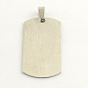 201 Stainless Steel Rectangle Stamping Blank Tag Pendants X-STAS-S030-03-2