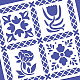 Benecreat Blumenscheunen-Quilt-Malschablone DIY-WH0418-0029-3