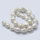 Hebras de perlas keshi de perlas barrocas naturales PEAR-K004-18-2