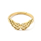 Ion Plating(IP) 304 Stainless Steel Hollow Wings Adjustable Ring for Women RJEW-L107-033G-2