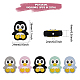 Gomakerer 10 pz 5 colori pinguino perline in silicone ecologico per uso alimentare SIL-GO0001-13-2