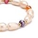 Pulseras de perlas naturales para mamá X1-BJEW-TA00010-4