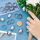 Unicraftale 24 шт. 12 размера простые простые кольца из титановой стали для женщин RJEW-UN0002-59-4
