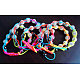 Плетеные браслеты в виде диско-шара BJEW-H413-11-1