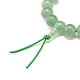 Bracciale elasticizzato con perline rotonde di avventurina verde naturale BJEW-JB07235-01-5