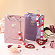 4Pcs 2 Style Valentine's Day Theme Schima Wood Beads & Hemp Rope Pendants Decorations HJEW-EL0001-10B-6
