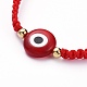 Bracelets de perles de nylon tressés réglables BJEW-JB05293-4