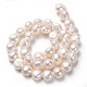 Fili di perle di perle d'acqua dolce coltivate naturali PEAR-L033-49-01A-3