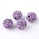 Polymer Clay Pave Rhinestone Beads RB-S034-10mm-27-1