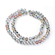Faceted Rondelle Half Plated Electroplate Glass Beads Strands for Bracelet Making X-EGLA-D020-10x8mm-15-1