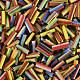 Undurchsichtige Farben zweifarbige Saatglas-Signalhornperlen SEED-T006-02A-06-3