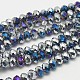 Electroplate Glass Faceted Rondelle Beads Strands X-EGLA-D020-10x8mm-20-1