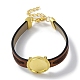 Supports de bracelet à maillons ronds plats en alliage adaptés aux cabochons FIND-M009-01G-2