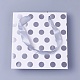 紙袋  ハンドル銀箔付き  ギフトバッグ  ショッピングバッグ  長方形  水玉模様  銀  15x14x7cm CARB-WH0009-03B-3