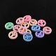 Peace Sign Solid Color Opaque Acrylic Beads SACR-S037-M10-1