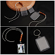 CHGCRAFT 8Pcs Plastic Rearview Mirror Car Picture Frame Car Rear View Mirror Hanging Accessories Small Photo Frame Pendant with Cotton Cords Wood Beads for Car Ornament Keychain Pet Collar HJEW-CA0001-19-5