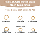Beebeecraft 1 Box 300Pcs 3 Size Open Jump Rings 18K Gold Plated Brass Single Loop Small Circle Frames Key Chain Links Connector Rings for Bracelet Necklace Jewelry Making KK-BBC0008-74-2