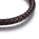 Leather Braided Cord Bracelets BJEW-E352-26P-2